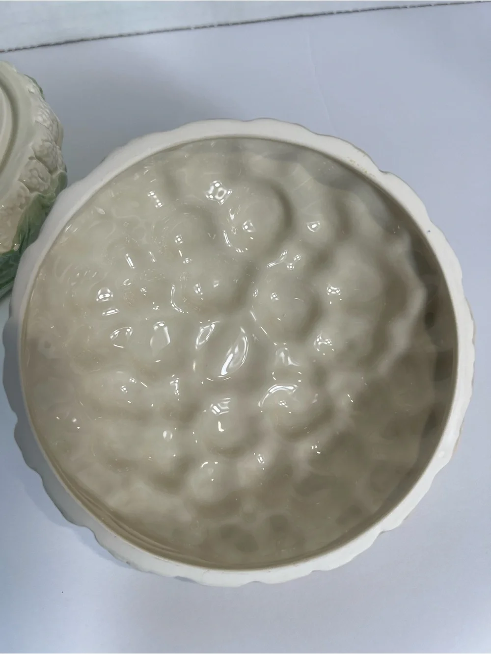 Vintage Fitz and Floyd Cauliflower Covered Serving Bowl 1984